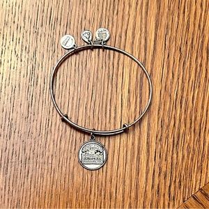 Disney Parks Alex and Ani Animal Kingdom Bangle Bracelet Silver